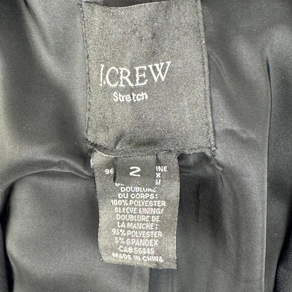 J Crew Tollegno 1900 Wool Blazer Jacket Black Stretch Single Breasted Womens 2 - Picture 8 of 15